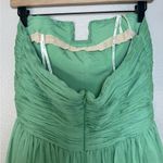 Halston Heritage  Meadow Embellished Mint Green Strapless Chiffon Mini Dress 6 Photo 10