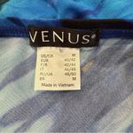 Venus Resortwear Open Back Halter Midi Dress Women’s Medium Blue/Orange Abstract Photo 7