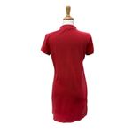 Ralph Lauren Polo Mesh Mini Shirt Dress Sz L Red Button Collar Preppy Heritage Photo 3