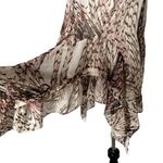 LOGO By Lori Goldstein  Ruffle Hem Top‎ Womens S Sheer Flowy Sleeveless BOHO Photo 4