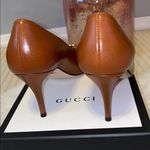 Gucci  Brown Leather Heels with GG Horsebit Accents Photo 9