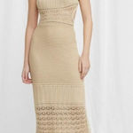 Significant Other Abby Knit Dress in Biscuit 4 Womens Bodycon Midi Cocktail Brown Photo 0