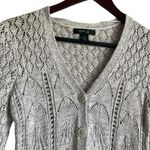 Style & Co‎ Women Cardigan Sweater SP Beige Button Front Crochet Boho Cottage Photo 11
