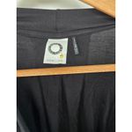 Akemi + Kin Black Ruched Twist Front Long Sleeve Drape Neck Top Women's Large Photo 1