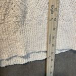 Skies Are Blue  Sweater Womens Small Cream Eyelet Ribbed Ivory Soft Long Sleeve Photo 5