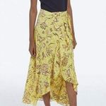 The Kooples NWOT  Long Wrap Ruffle Skirt with Yellow Flowers for Woman Size 3 Photo 1