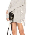 Free People  So Plush Side Tie Sweatshirt Top Dress Photo 0