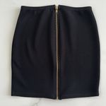 Material Girl Black Mini Pencil Skirt Zip Down Back Sz Medium Photo 1