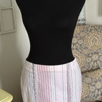 Pink and White Pleated Midi Pencil Skirt with Lace Size undefined Photo 0