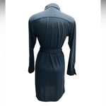 J.Crew  Womens Long Sleeve Button Down Easy Knit Shirt Dress Navy Medium Size M Photo 5