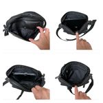 wilson's leather Wilsons Black Leather Vintage Messenger Bag Expandable Crossbody Organizer Photo 10