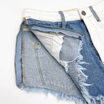 Vanilla Sky Denim Shorts Womens Medium Two Tone Distressed Grunge Rocker Beach Blue Photo 6