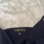 Timing Black Crop Tie Front Camisole Photo 1