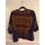 Peruvian Connection  Abstract Knit Open Front Cardigan Wmns M Pima Boho Festival Photo 1