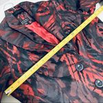 Red Black striped silky cropped blazer, size PS Photo 5