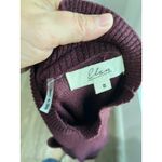 Elan Burgundy Metallic Cut Out Turtleneck Long Sleeve Sweater Knit Pullover Sz S Photo 6