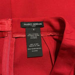 Mario Serrani  Women’s Red Pencil Skirt Size 2 True Red, Stretchy Photo 3