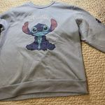 Disney  Stitch Ohana Sweatshirt Women’s Sz M Blue Sweater Crew Long Sleeve Photo 1