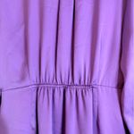 Lucy Paris Purple Satin Twist Front Collared Long Sleeve Shirt Dress Size L Photo 5