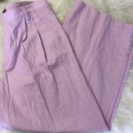 Banana Republic Pleated Linen Blend Wide Leg Pants Trousers Pink Size 14 NWT Photo 5