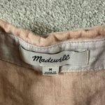 Madewell  Linen Beachside Shirt Ombre Stripe Blue Pink Short Sleeve Womens Medium Photo 3