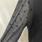 Cable & Gauge  scalloped neck long sheer sleeve black sweater dress size medium Photo 2