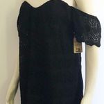 Cotton Candy LA Crochet Lace Black Off Shoulder Dress Photo 1