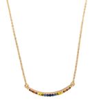 Anthropologie Amelia Rue SWAROVSKI Rainbow Curved Bar Necklace Photo 6