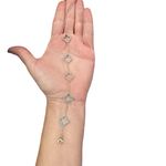 Turquoise and Gold Clover Bracelet Costume No Real Stone or Metals Photo 3