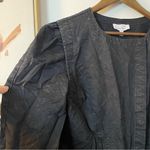 & Other Stories & Other Stories Puff-Sleeve Button Detail Denim Mini Dress in Washed Black sz 8 Photo 6