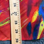 Peter Nygard  women's large multicolor roll sleeve tunic red beaded sheer light Photo 6