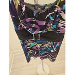 Byer California IZ  Size XL Sleeveless Purple Multicolor front Belt Design Top Photo 1