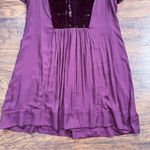 Anthropologie Maeve • Anthro Ingrid velvet dress burgundy shift mini tunic maroon wine silk Photo 7