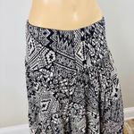 CHAPS  Women's Maxi Skirt Sz M Geometric Print Black & White Photo 1
