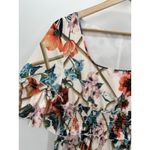 White Floral Maxi Dress Size L Flowy Feminine Long Summer Lightweight Boho Size L Photo 5