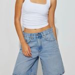 RE/DONE NWT  medium wash low rise baggy skater denim shorts Photo 5
