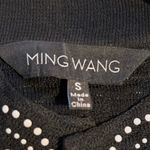 Ming Wang Textured Beaded One Hook Knit Cardigan Jacket in Black Womens S💚 Photo 7