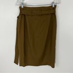 Anthropologie  Cartonnier Trench Coat Skirt Belted Olive Brown Size 4 Photo 5