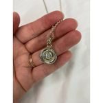 Women's silver colored blue jeweled pendant necklace accessories jewelry 18" Photo 4