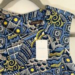 J. McLaughlin Dress Devon Sheath Dress in Navy Blue & Yellow Talavera Sz S NWT Photo 5