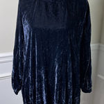 ZARA  blue‎ velvet oversized tunic dress size small Photo 0