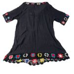 Beach By Exist Beach Cover Up Black Crochet Trimming‎ Boho  Womens Size Small Photo 4