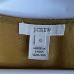 J.Crew Size 0 Top Silk Sleeveless Pleated Front Popover Tank Top Blouse Shirt Gold Photo 4