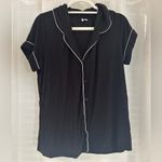 Nordstrom  Moonlight Short Sleeve Pajama Top ONLY Black Peacoat Size Medium Photo 2