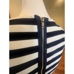 The Clothing Company  SLEEVELESS NAVY  WHITE STRIPED BODYCON  DRESS WOMENS LARGE Photo 6