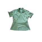 FIGS Technical Collection Women's Scrub Top Size S Green Short Sleeve V Neck Photo 1