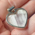 Selenite and Chrome Diopside Solid Sterling Silver Pendant Green Photo 8