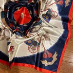 Vintage Regal Carriage&Horse EQUESTRIAN oversized square Silk Scarf 35/35 Photo 14