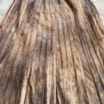 Nic+Zoe Faux Suede brown midi pleated skirt size 2 Excellent preowned Photo 2