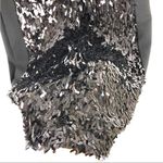 Dress the Population  Sabrina Fringe Petal Mini Black Sequin Cocktail Dress XS Photo 6